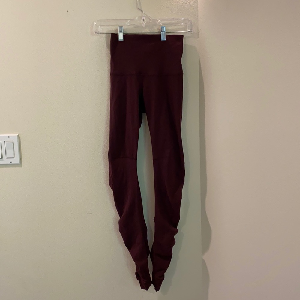 Lululemon Dark Maroon/Magenta leggings!